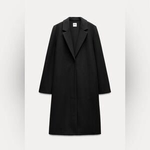 NWT! ZARA Black Lapel Coat | M